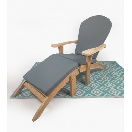 Poducha do fotela Adirondack z podnóżkiem, Szara