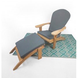 Cushion for Adirondack armchair with footrest