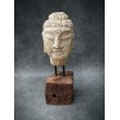 Hand carved in teak wood, Buddha head