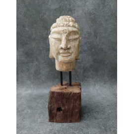 Budda - Ręcznie rzeźbiona Głowa Buddy