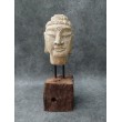 Hand carved in teak wood, Buddha head