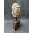 Hand carved in teak wood, Buddha head