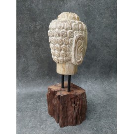 Budda - Ręcznie rzeźbiona Głowa Buddy