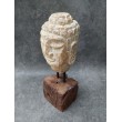 Hand carved in teak wood, Buddha head