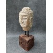 Hand carved in teak wood, Buddha head