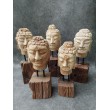 Hand carved in teak wood, Buddha head