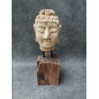 Hand carved in teak wood, Buddha head