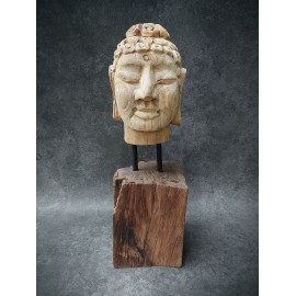 Budda - Ręcznie rzeźbiona Głowa Buddy