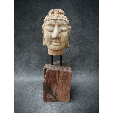 Hand carved in teak wood,...