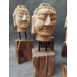 Hand carved in teak wood, Buddha head