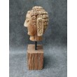 Hand carved in teak wood, Buddha head