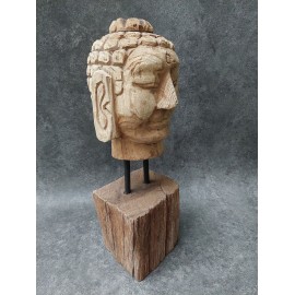Budda - Ręcznie rzeźbiona Głowa Buddy
