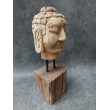 Hand carved in teak wood, Buddha head