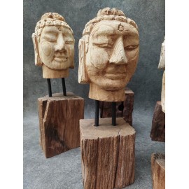 Budda - Ręcznie rzeźbiona Głowa Buddy
