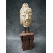 Hand carved in teak wood, Buddha head