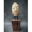 Hand carved in teak wood, Buddha head