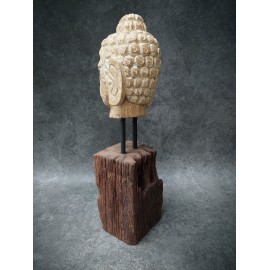 Budda - Ręcznie rzeźbiona Głowa Buddy
