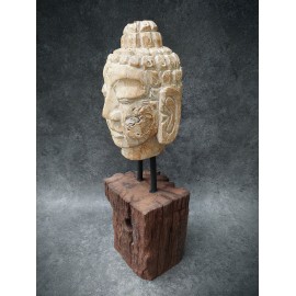 Budda - Ręcznie rzeźbiona Głowa Buddy