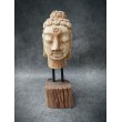 Hand carved in teak wood, Buddha head