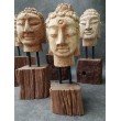 Hand carved in teak wood, Buddha head