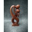 Sculpture "abstract kiss", suar wood