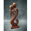 Sculpture "abstract kiss", suar wood