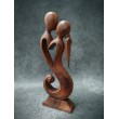 Sculpture "abstract kiss", suar wood