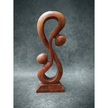 Sculpture "love", suar wood