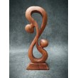 Sculpture "abstract kiss", suar wood