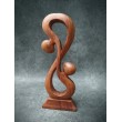 Sculpture "abstract kiss", suar wood