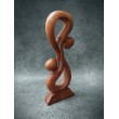 Sculpture "abstract kiss", suar wood