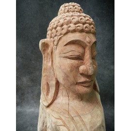 Budda - Ręcznie rzeźbiona figura Buddy 80 cm, Teak
