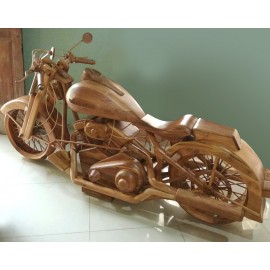 Hand-made sculpture of a life-size motorcycle