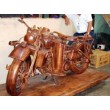 Hand-made sculpture of a life-size motorcycle