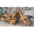 Hand-made sculpture of a life-size motorcycle