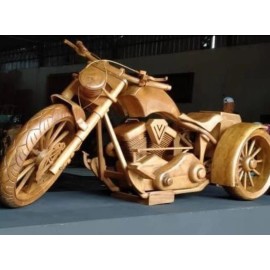 Hand-made sculpture of a life-size motorcycle