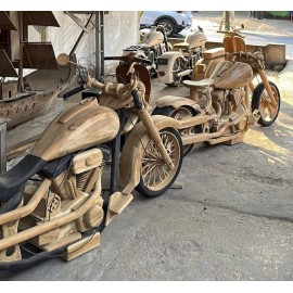 Hand-made sculpture of a life-size motorcycle