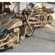 Hand-made sculpture of a life-size motorcycle