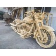 Hand-made sculpture of a life-size motorcycle