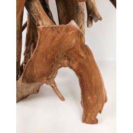 Raw teak root console