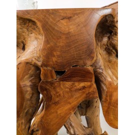 Raw teak root console