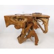 Raw teak root console