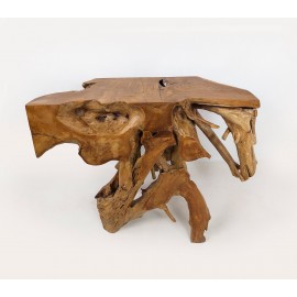 Raw teak root console