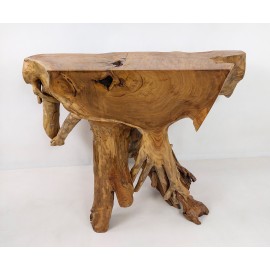 Raw teak root console