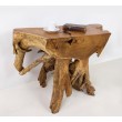 Raw teak root console