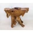 Raw teak root console