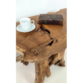 Raw teak root console