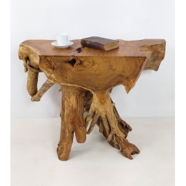 Raw teak root console