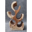 OUTLET Wine rack made of exotic wood for 5 bottles, Suar