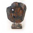 Sculpture "Face", recovered wood teak